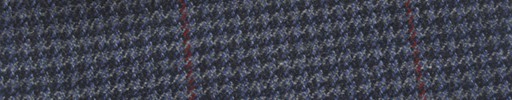 【Ew_5w028】ブルー・ダークグレーハウンドトゥース+7×5.5cm赤プレイド