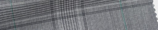 【Mjt_6s25】ライトグレーファンシーチェック+8.5×6cmグリーンウィンドウペーン
