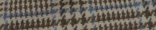 【Mij_7w34】ブラウンミックス9×7cmグレンプレイド+水色オーバープレイド
