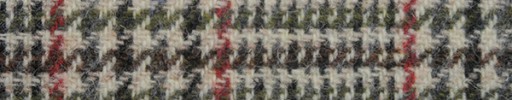 【Ht_8w084】オフホワイト+12×10cmブラウンミックスカラードチェック