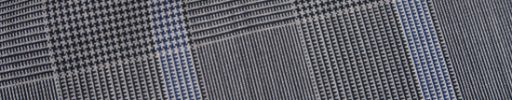【Ca_01s824】白黒7×5.5cmグレンチェック+ライトブルーチェック