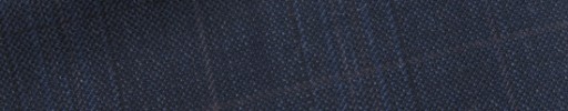 【E_9s266】ブルーグレーチェック+5.5×4.5cmブラウンウィンドウペーン