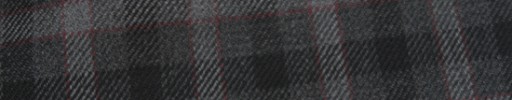 【Hs_ac15】チャコールグレー+3×2.5cm黒・グレー×エンジエッジオーバープレイド