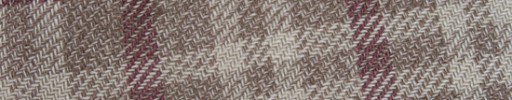 【Ca_91s80】ライトブラウン+6×5.5cmエンジ・オフホワイトチェック