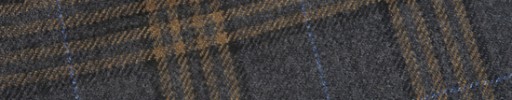 【W.b_9w01】チャコールグレー+7×6cmブラウンチェック+水色ペーン