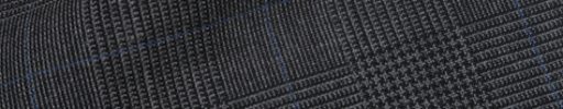 【Hs_9chs35】チャコールグレー5×4cmグレンチェック+ブルーペーン