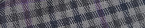 【Hs_0as01】ライトブルーグレー・グレー・ダークグレーガンクラブチェック+6×5cmパープルペーン