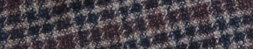 【Sj_0w76】ライトグレー・ネイビーチェック+2.5cm角ボルドーチェック