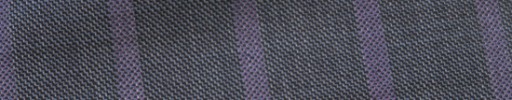 【Hh_2s083】グレー+2.5cm巾パープルストライプ